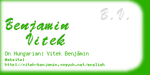 benjamin vitek business card